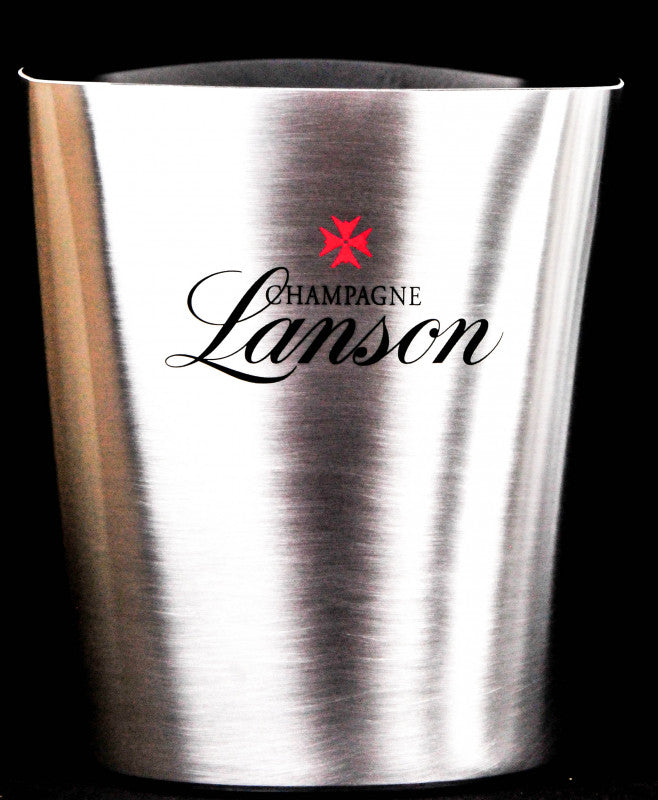 Lanson Champagne Bottle Cooler with Ice Cube Tray, Stainless Steel, Silver, New – View 3