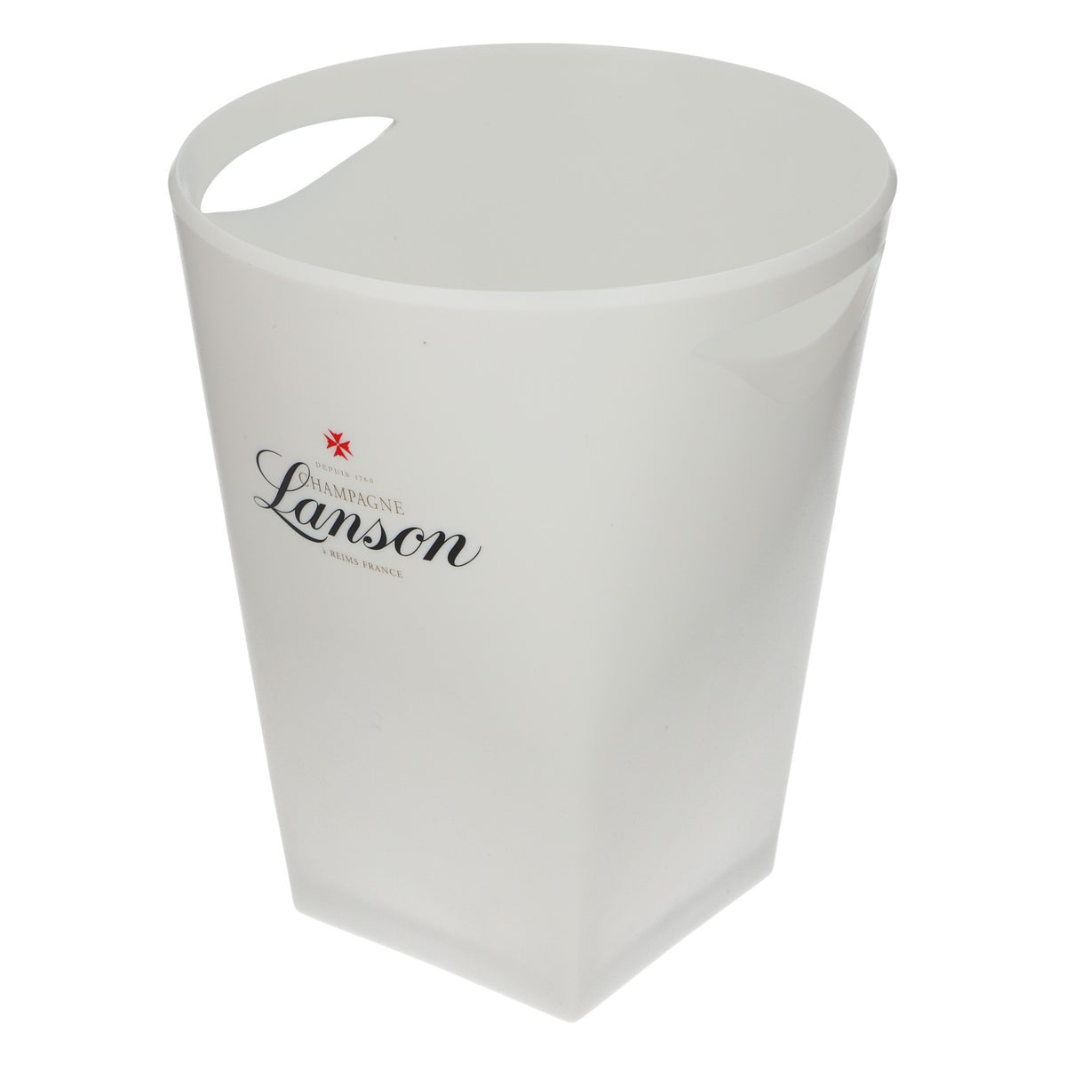 Lanson Champagne Bottle Cooler with Ice Cube Tray, White, NEW, Bar Wine Cooler