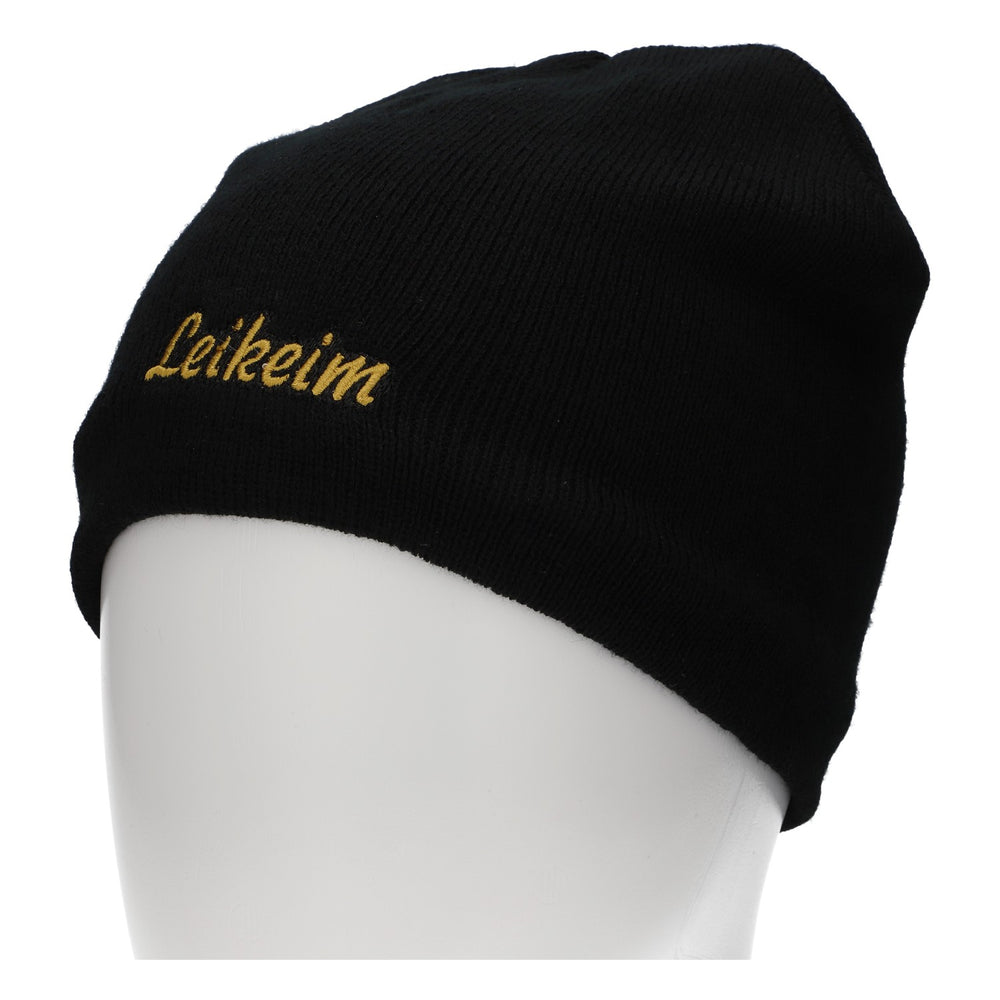 Leikeim Beer Beanie, Fleece Lining, Black Knit Beanie, Winter Beanie