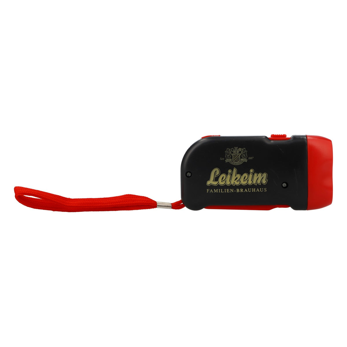 Leikeim Dynamo Flashlight, Black/Red, Constant Light, Lanyard – View 2