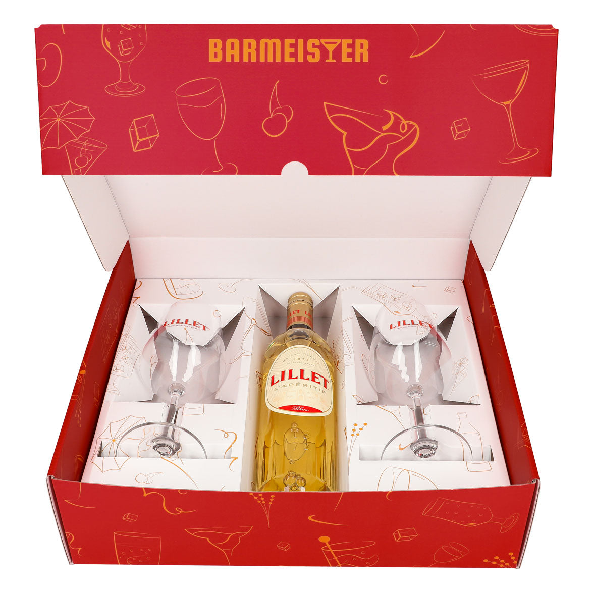 Lillet Geschenkset 0,7l Flasche 17,0 % Vol. + Ballongläser–Pink – Ansicht 2