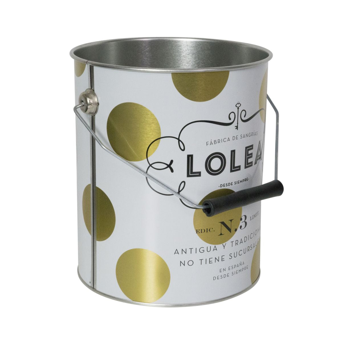 Lolea bucket Tin bucket White with handle Snacks Cutlery Dishes Decoration Ice cubes – View 2