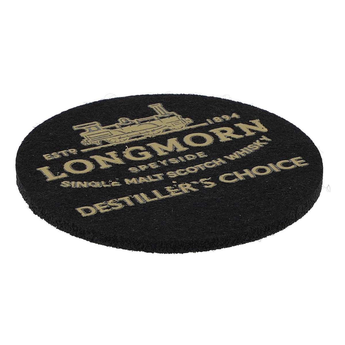 Longmorn Whiskey Felt Coaster Glass Coaster Black 6.2 cm Diameter "Chivas 18"