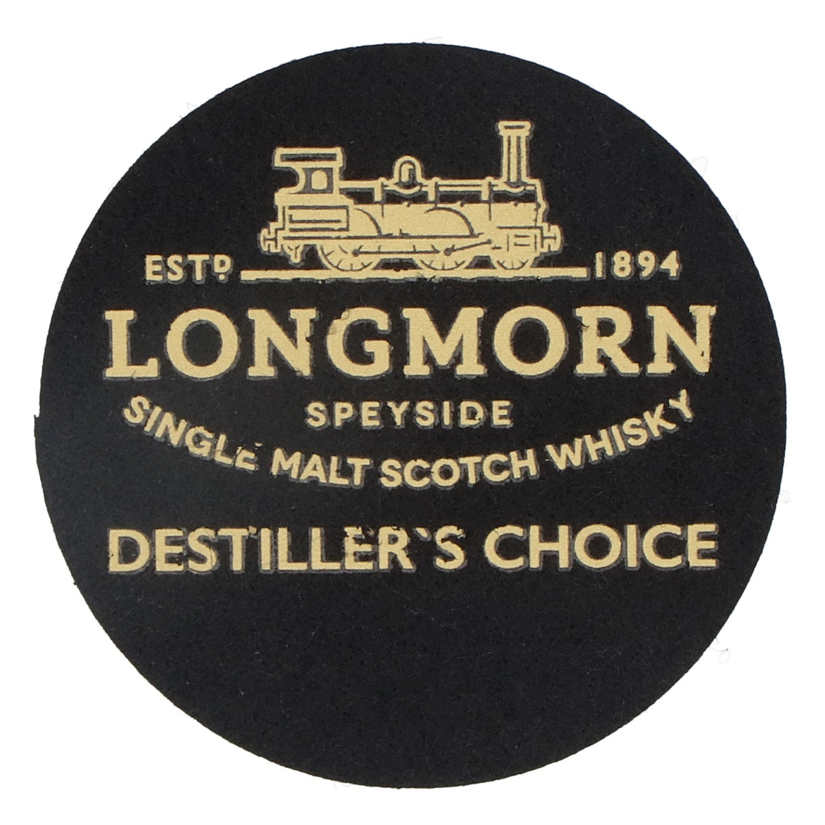 Longmorn Whiskey Felt Coaster Glass Coaster Black 6.2 cm Diameter "Chivas 18" – View 2