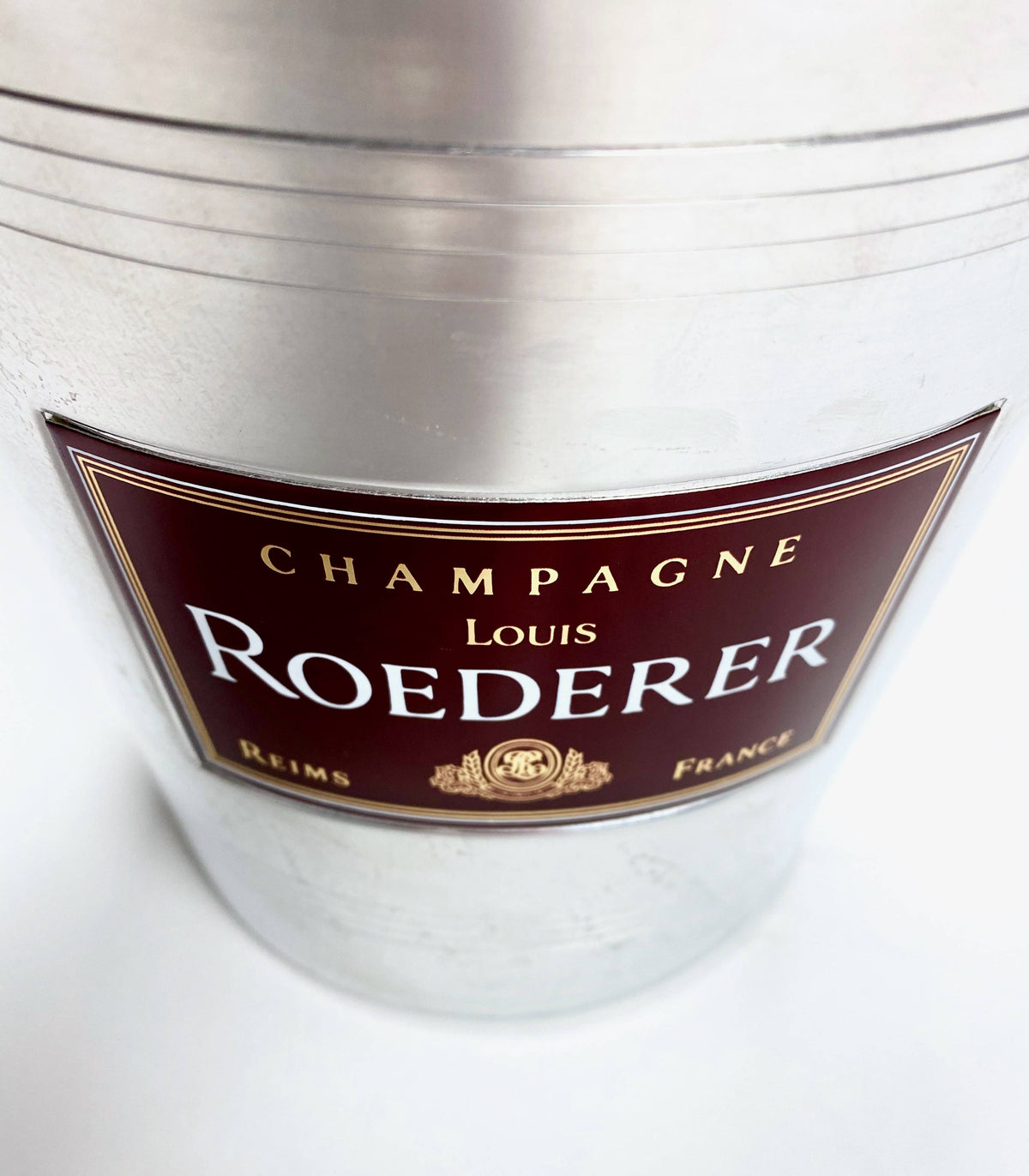 Louis Roederer Champagne Bottle Cooler Ice Cube Container Metal Bucket Thin – View 4