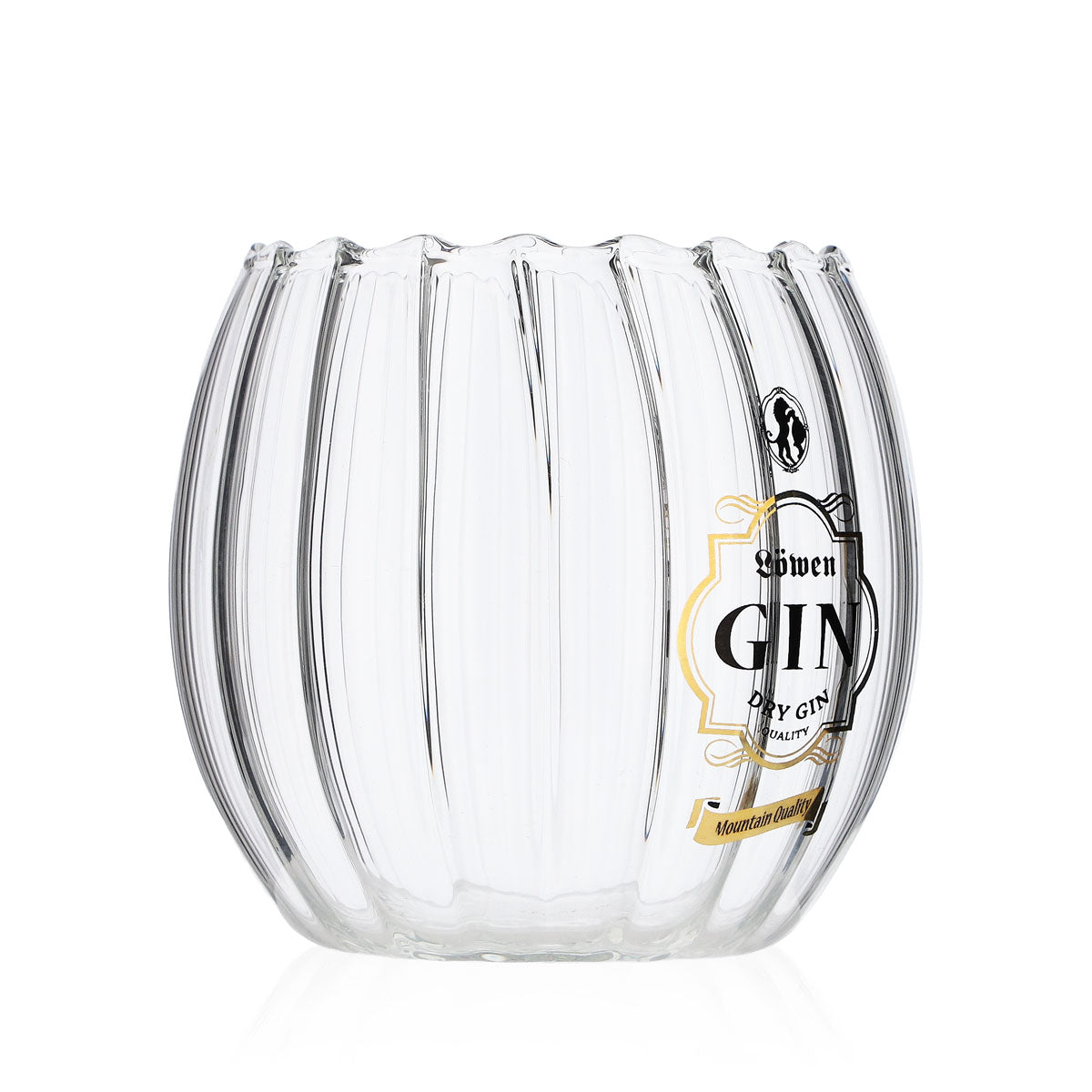 Löwen Gin Glass 0.4l Tumbler Round Relief Glasses Very elegant contour – View 2