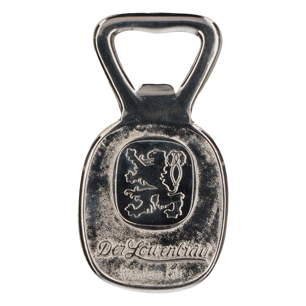 Löwenbräu Beer Bottle Opener, Cap Lifter, Metal, New, Silver, Corkscrew