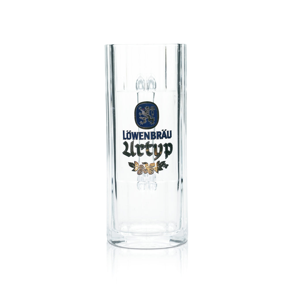 Löwenbräu beer glass, 0.5 l mug, original design, Seidel tankard, contoured glasses, Bavarian brewery