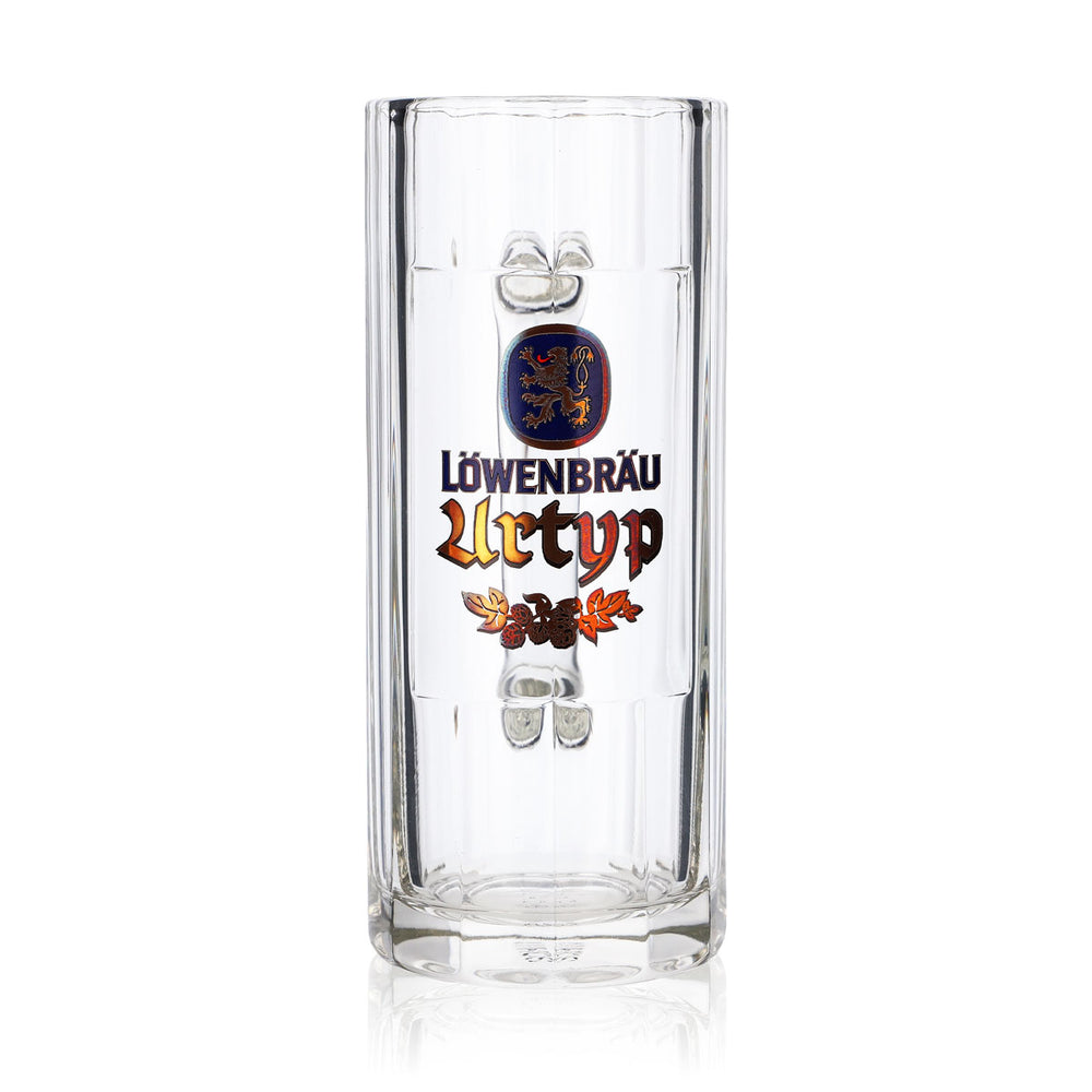 Löwenbräu beer mug glass 0.3 l original tankard Seidel contour glasses brewery Bavaria
