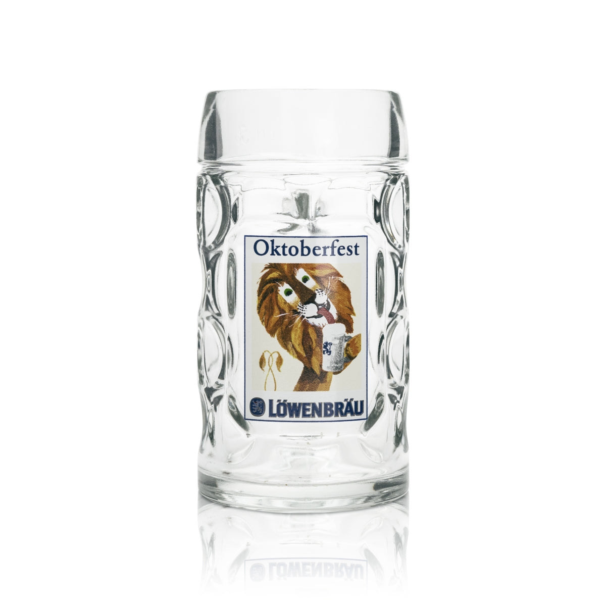 Löwenbräu 0.5-liter Oktoberfest Edition Beer Mug (Humpen, Seidel) with Dimples, Munich – View 2