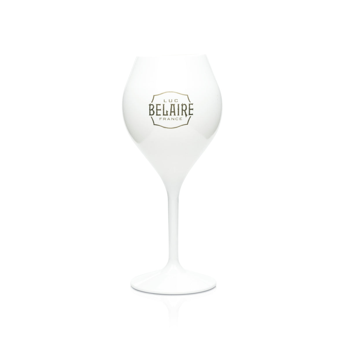 Luc Belaire Glass and Plastic Cup, 0.2 L, Flute, White, Sparkling Wine, Outdoor, Camping