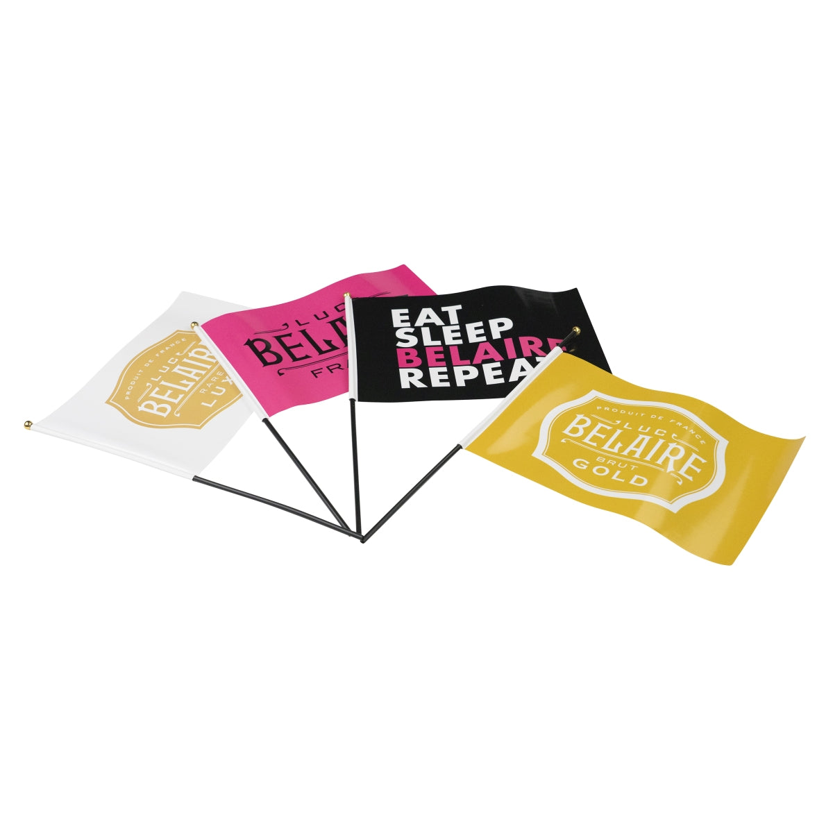Luc Belaire Sparkling Wine Flag Set: 40 Flags, Pennants, Rosé Luxe Brut Sparkling Wine Party – View 3