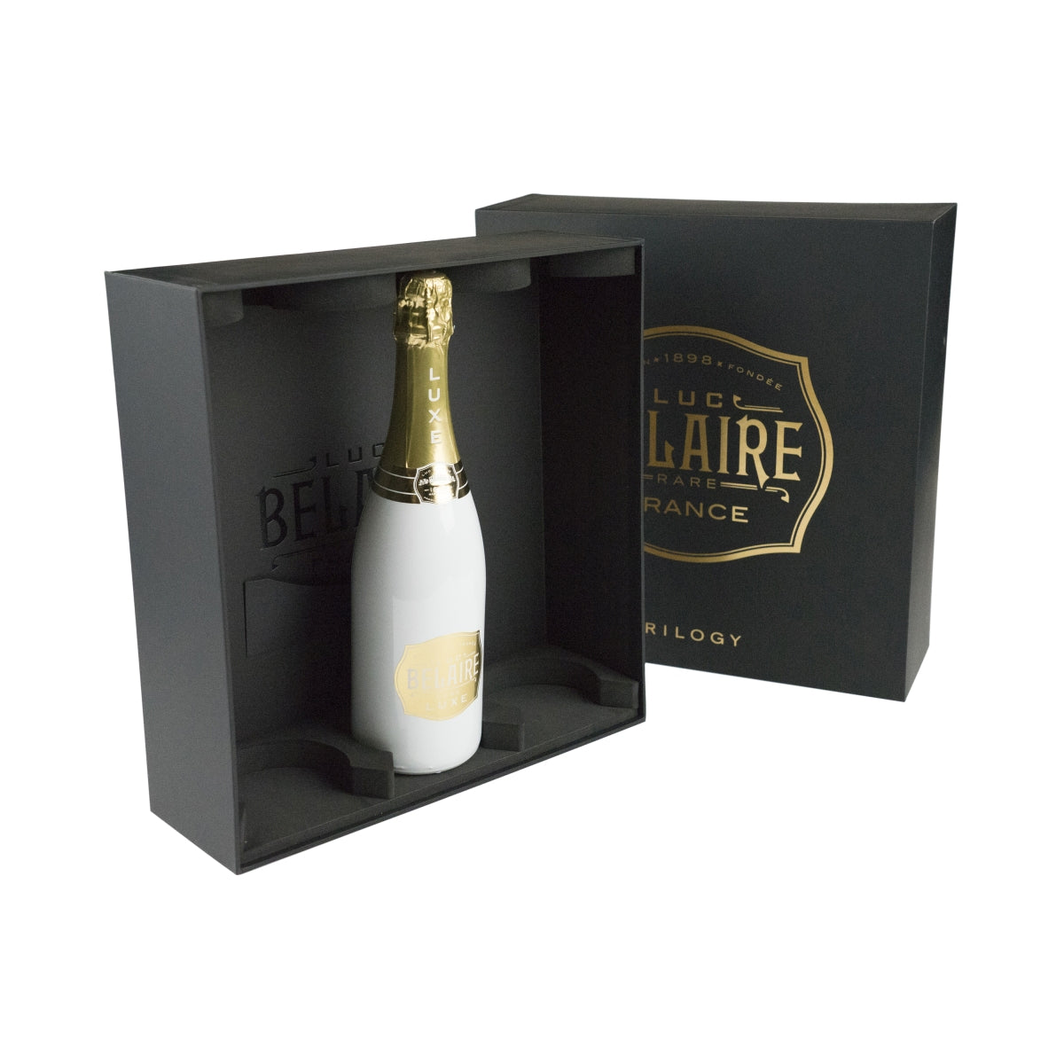 Luc Belaire Sparkling Wine Gift Box "Trilogy" 3 Bottles 0.75 L EMPTY (without contents) – View 3