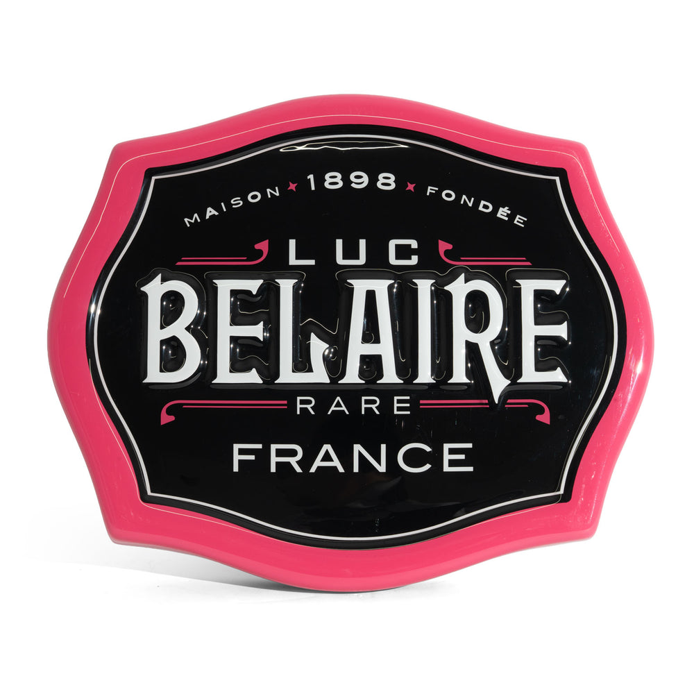Luc Belaire Sparkling Wine Acrylic Table Display Sign, Black/Pink, 51x41 cm