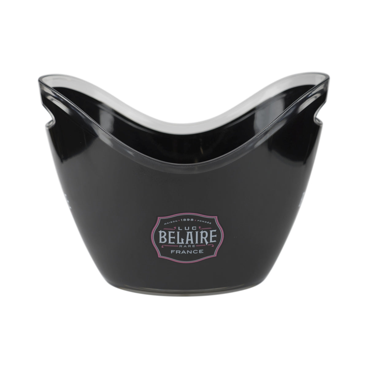 Luc Belaire Sparkling Wine Cooler, Black, Bottle and Ice Cube Holder, Sparkling Wine Cooler