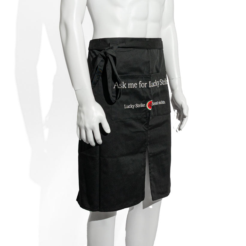 Lucky Strike Apron Bar Apron Bistro Apron Waiter Short Black Logo Small – View 2