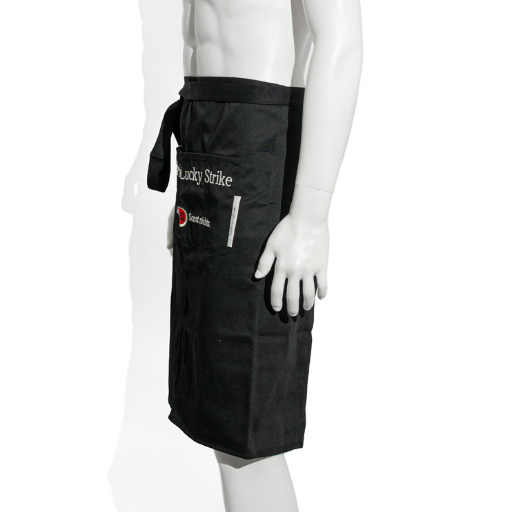 Lucky Strike Apron Bar Apron Bistro Apron Waiter Short Black Logo Small – View 4