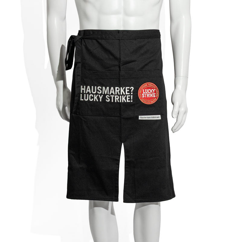 Lucky Strike Apron Bar Apron Bistro Apron Short Waiter Black Logo Large