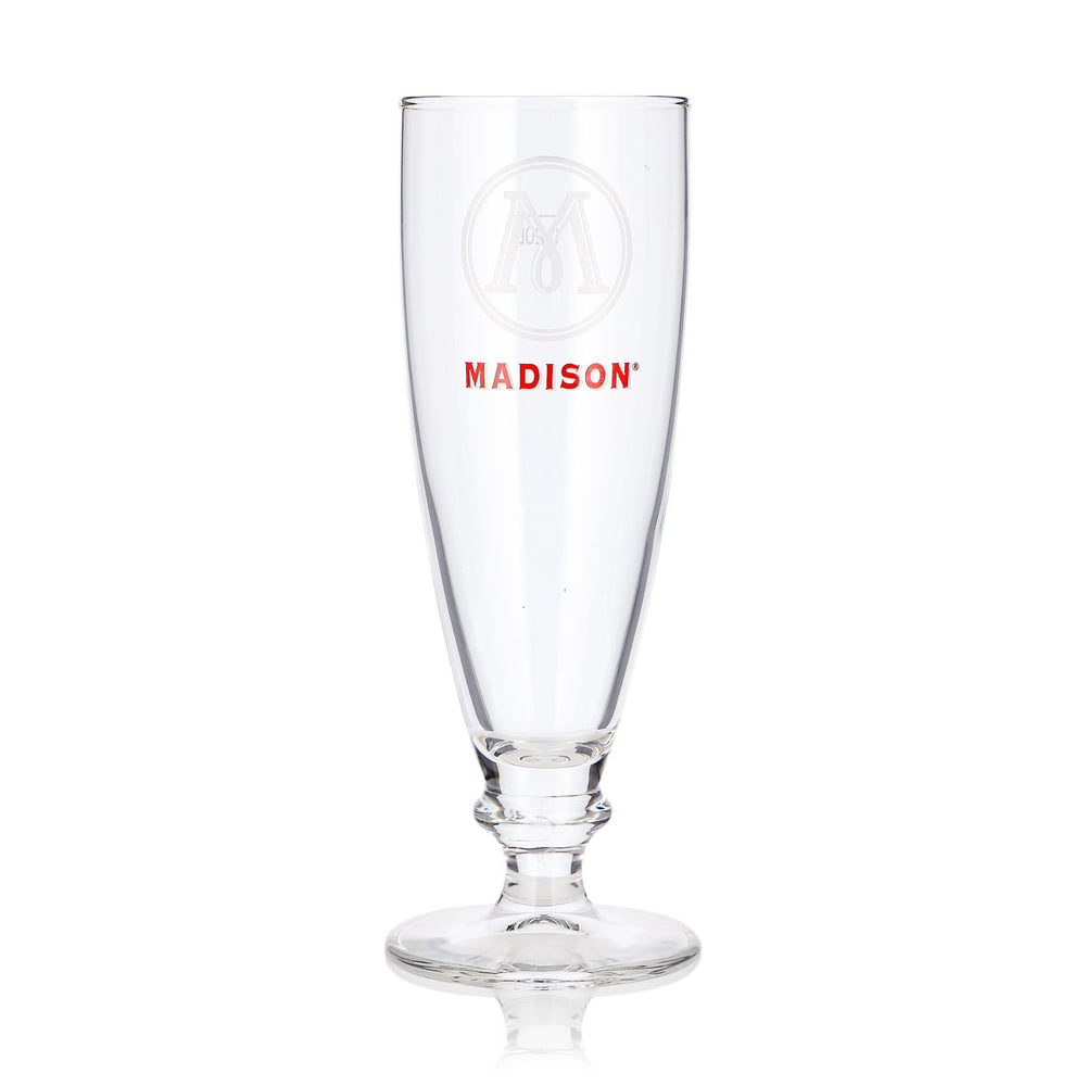 Madison Beer Glass, 0.2 L, Goblet, Red Logo, Long Drink