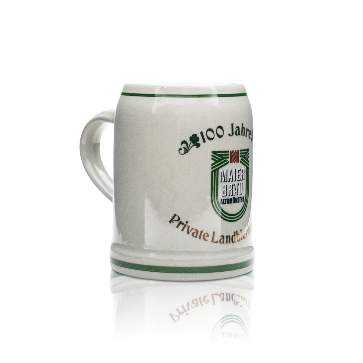 Maierbräu Beer Glass 0.5l Clay Stone Mug Tankard Seidel Glasses 100th Anniversary Edition – View 2