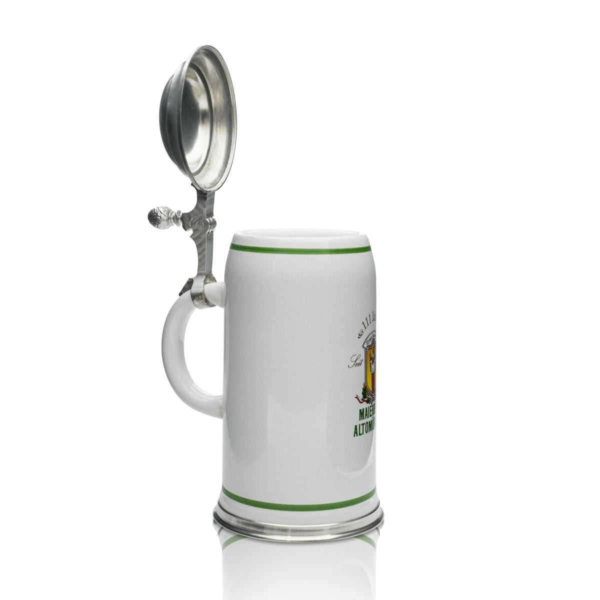 Maierbräu collector's glass 0.5l beer mug Humpen Seidel 111 years pewter lid Münster – View 3