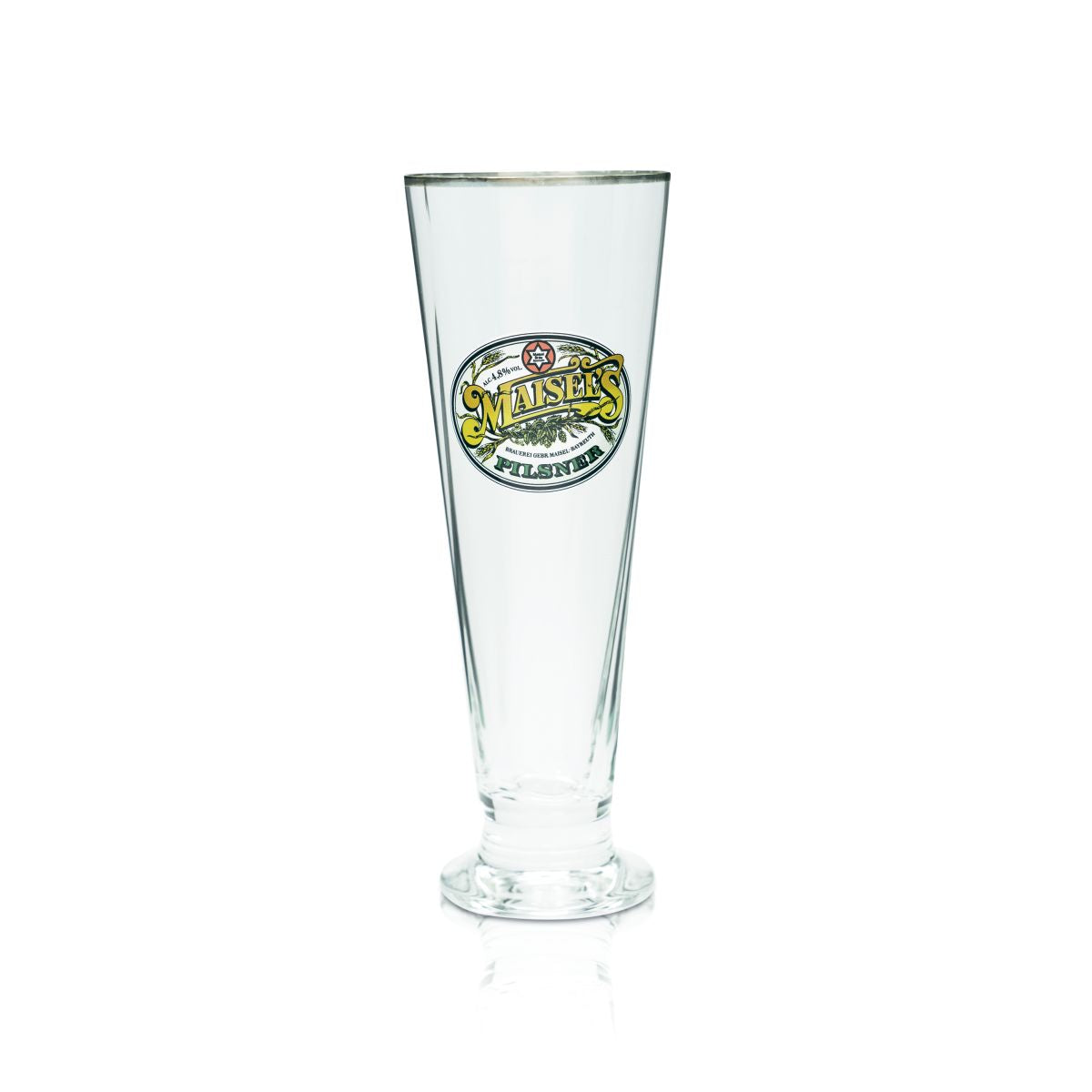 Maisel's Pilsner beer glass 0.4l beer goblet Pilstulpe gold rim Gastro oak glasses