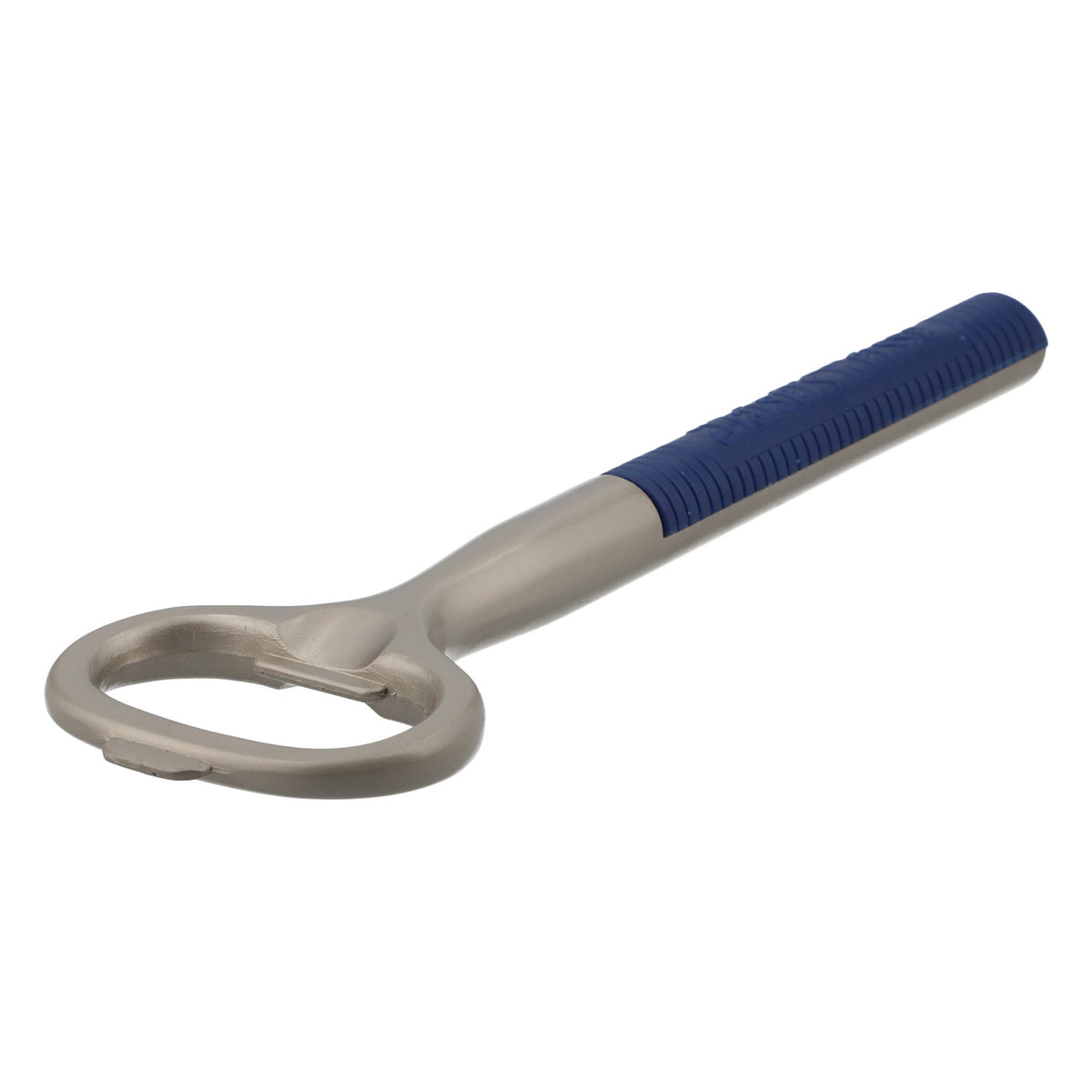 Maisel's White Beer Bottle Opener with Cap Lifter, Metal, Blue Handle