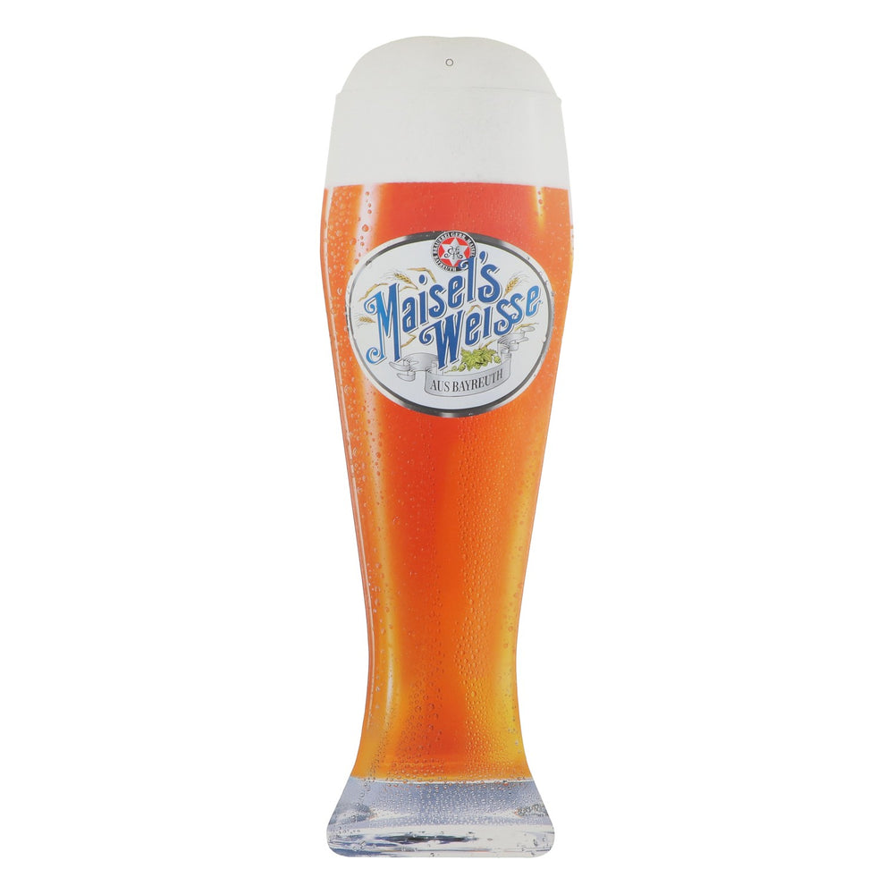 Maisel's White Beer Advertising Sign Wall Decoration Beer Mug Glass Shape