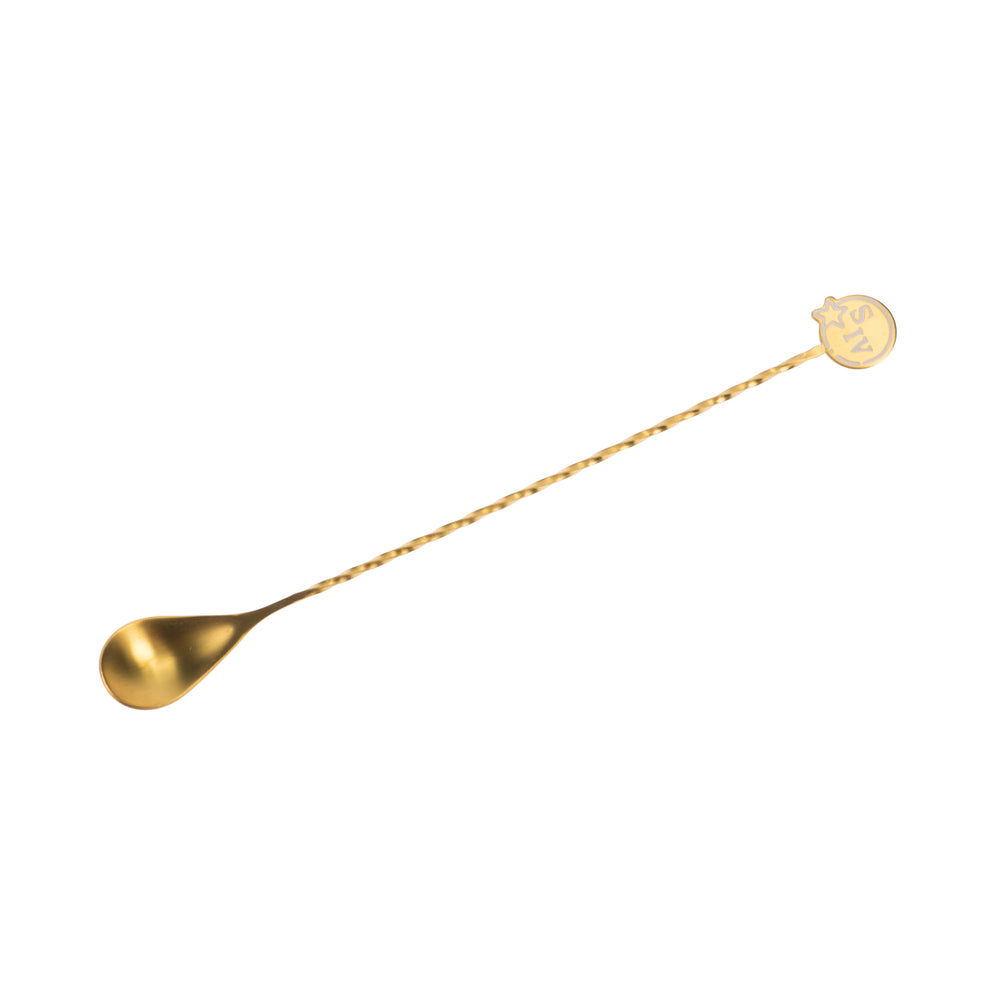 Maker's Mark Stirrer Bar Spoon Gold Twisted S IV Cocktail Mixing Spoon Stirring Spoon