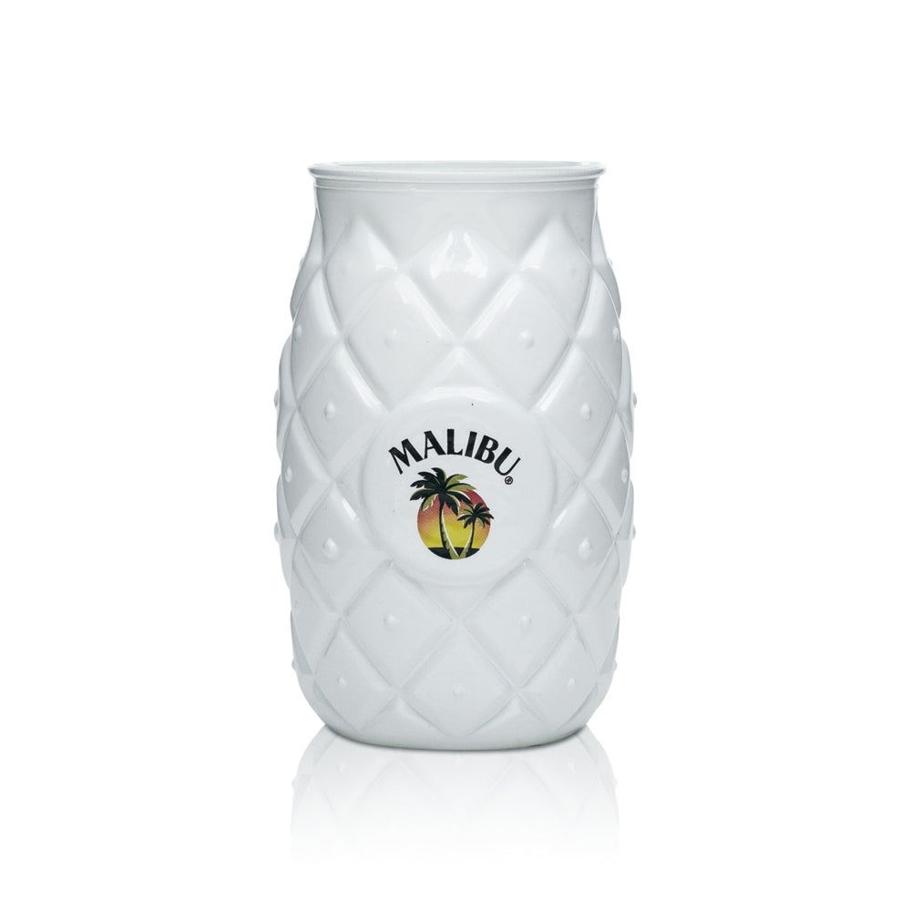 Malibu Glass 0.4l Pineapple Cocktail Glasses White Mug Cup Long Drink Coconut Liqueur