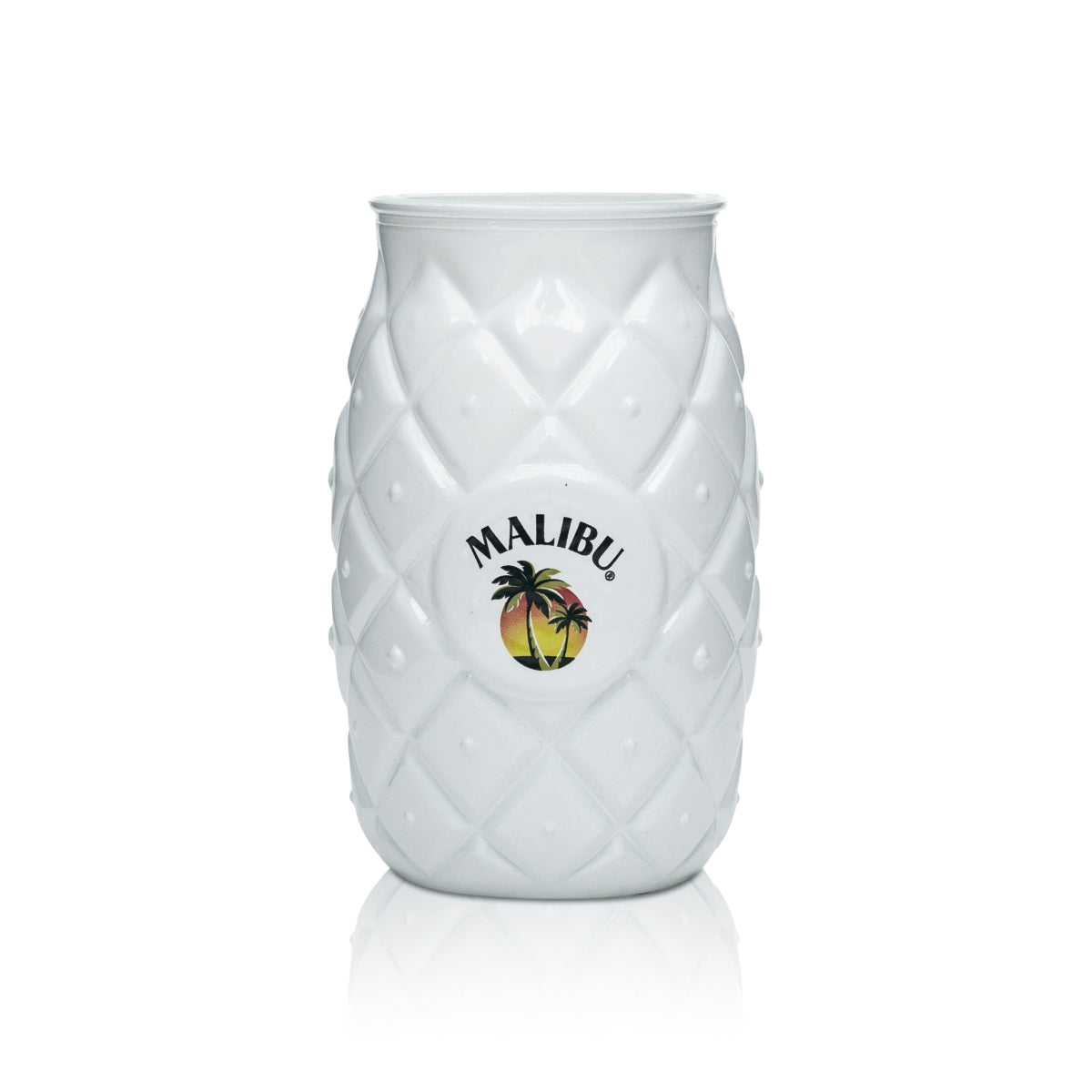 Malibu Glass 0.4l Pineapple Cocktail Glasses White Mug Cup Long Drink Coconut Liqueur