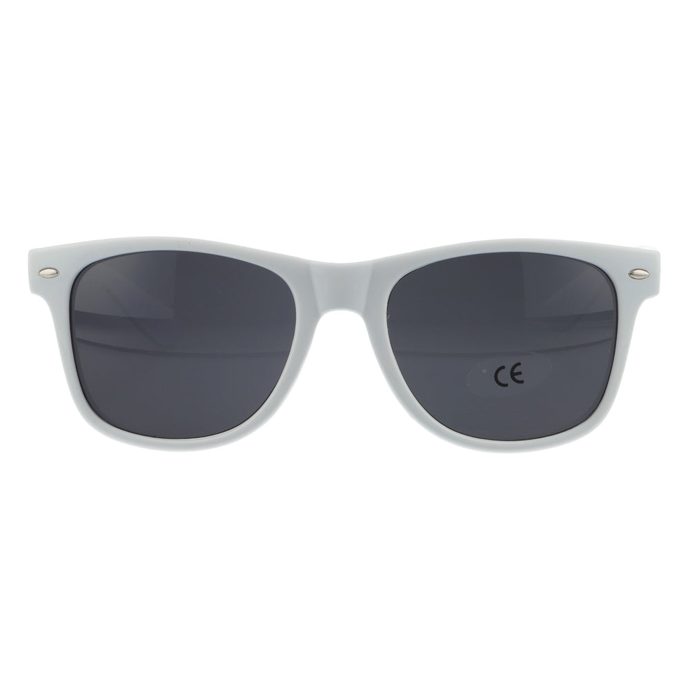 Malibu Sunglasses, White, UV 400 Protection, Black Lenses, Beach Party Glasses