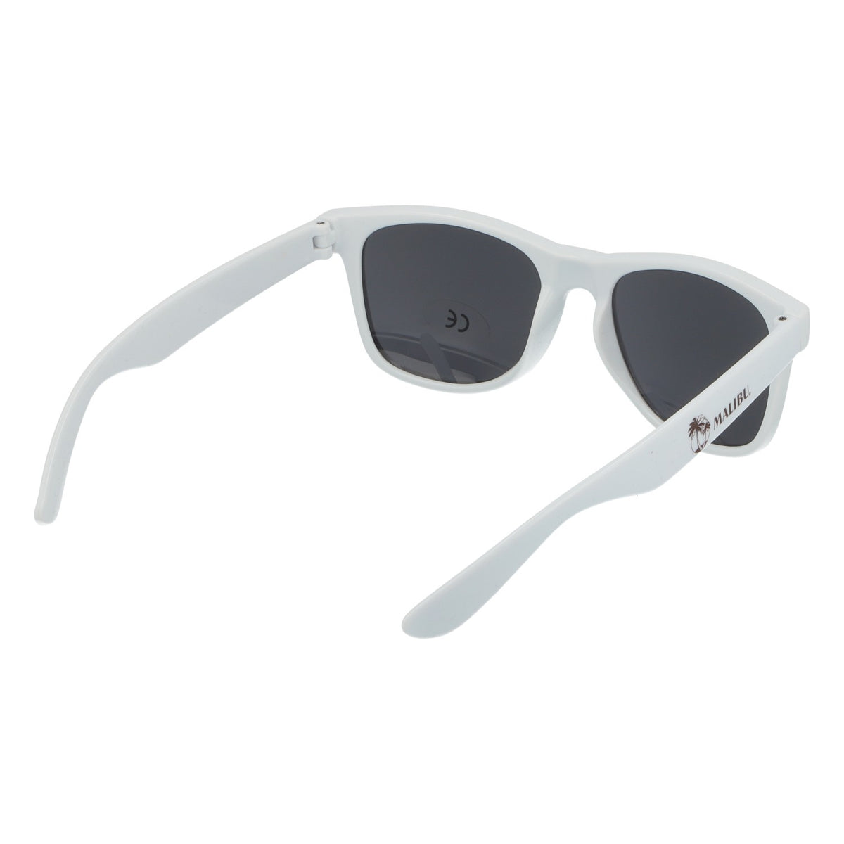 Malibu Sunglasses, White, UV 400 Protection, Black Lenses, Beach Party Glasses – View 4