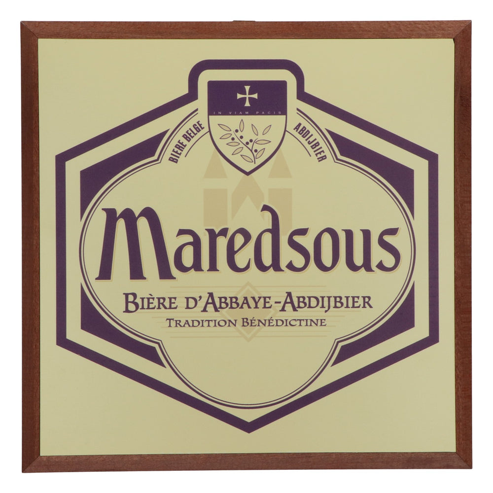Maredsous Beer Mural Wall Decoration Picture Wood  32.5 cm x 32.5 cm