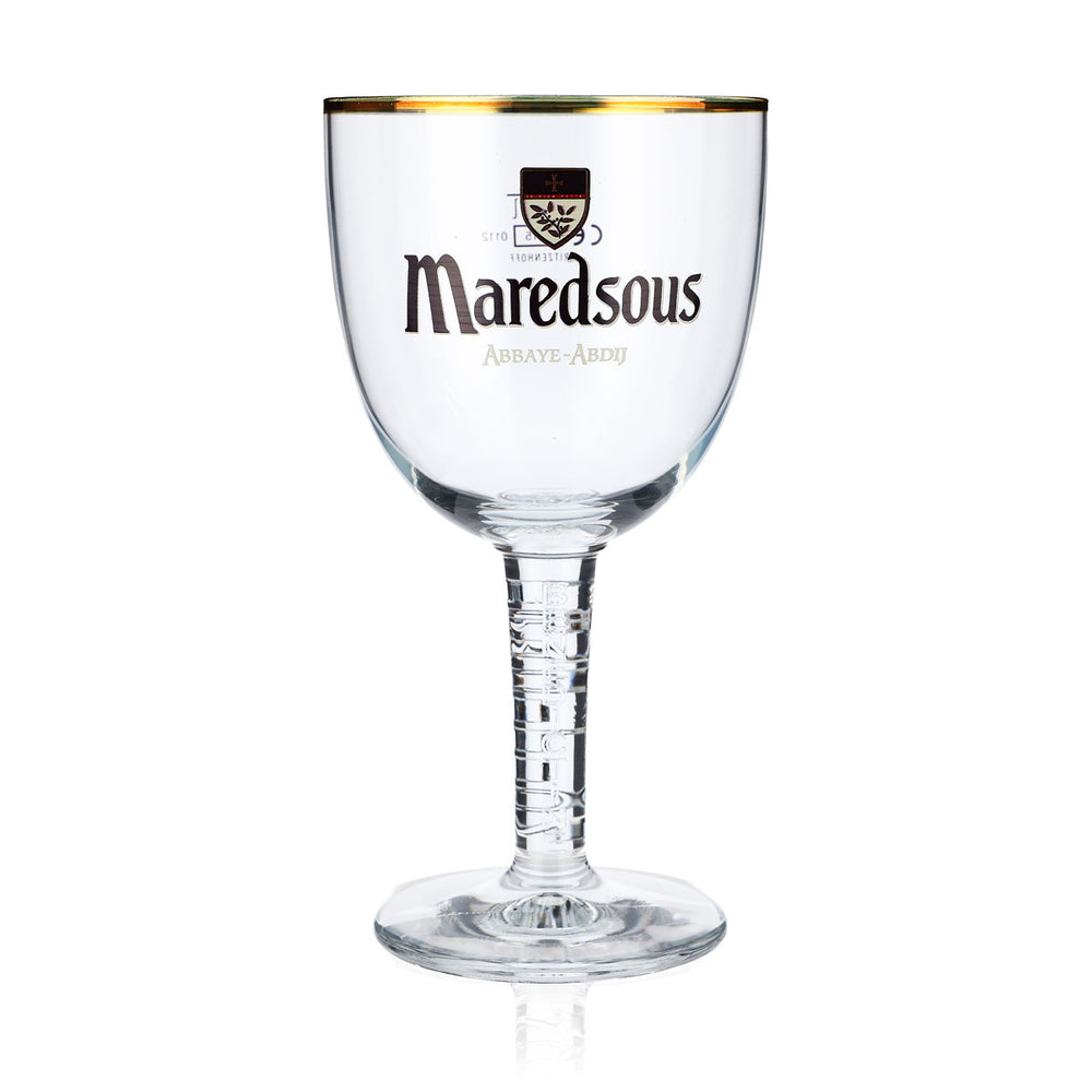 Maredsous beer glass 0.33 l Beer glasses Goblet Gold rim