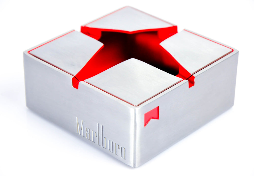 Marlboro Cigarette Design Full Stainless Steel Star Ashtray Solid