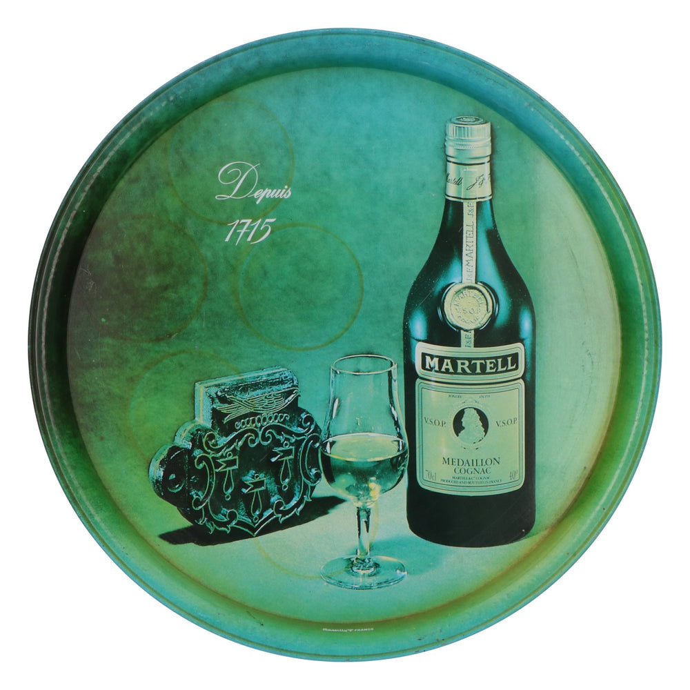 Martell Cognac Tray Waiter's Tray Service Tray 33cm Diameter