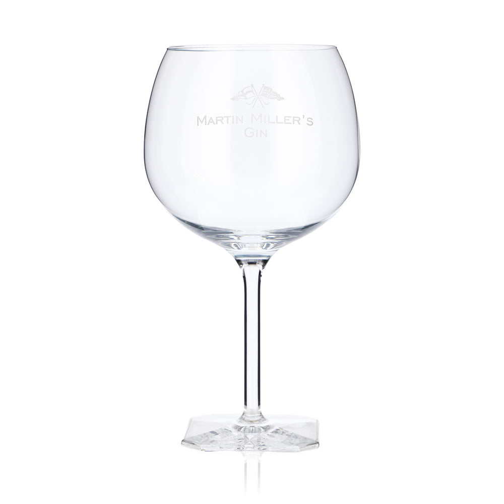 Martin Miller's Gin Glass 0.65 l Balloon Glass Gin Glasses Square Base White Logo