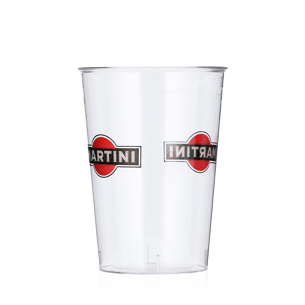 Martini Liqueur Glass, 40-pack, 0.1 L, red logo, disposable plastic cup, Kölsch – View 4