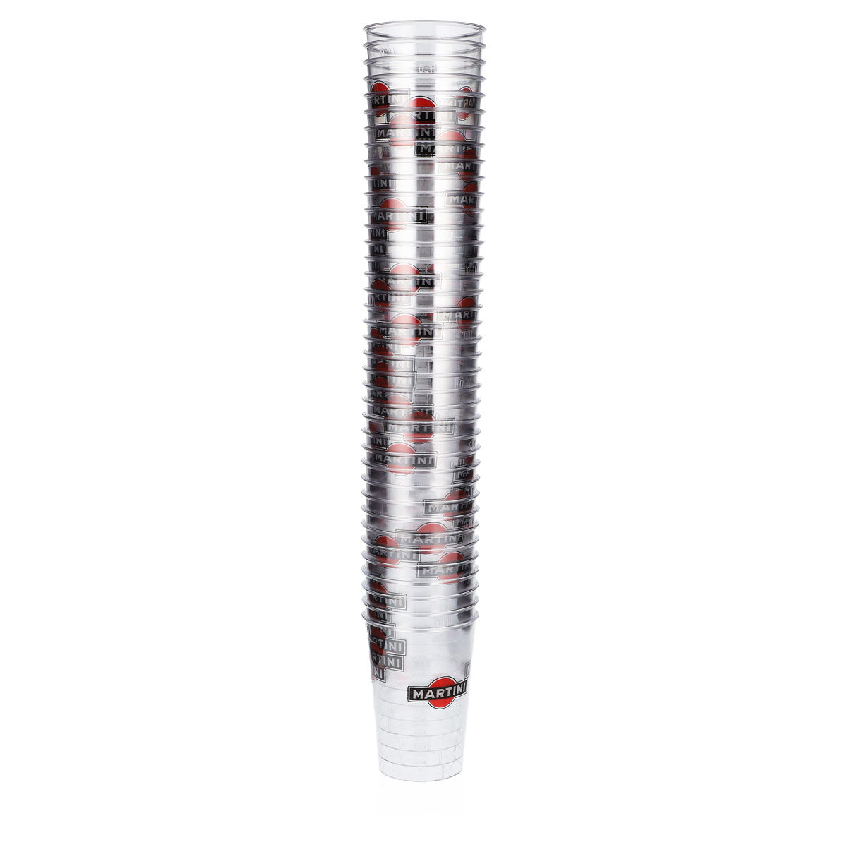 Martini Liqueur Glass, 40-pack, 0.1 L, red logo, disposable plastic cup, Kölsch – View 5
