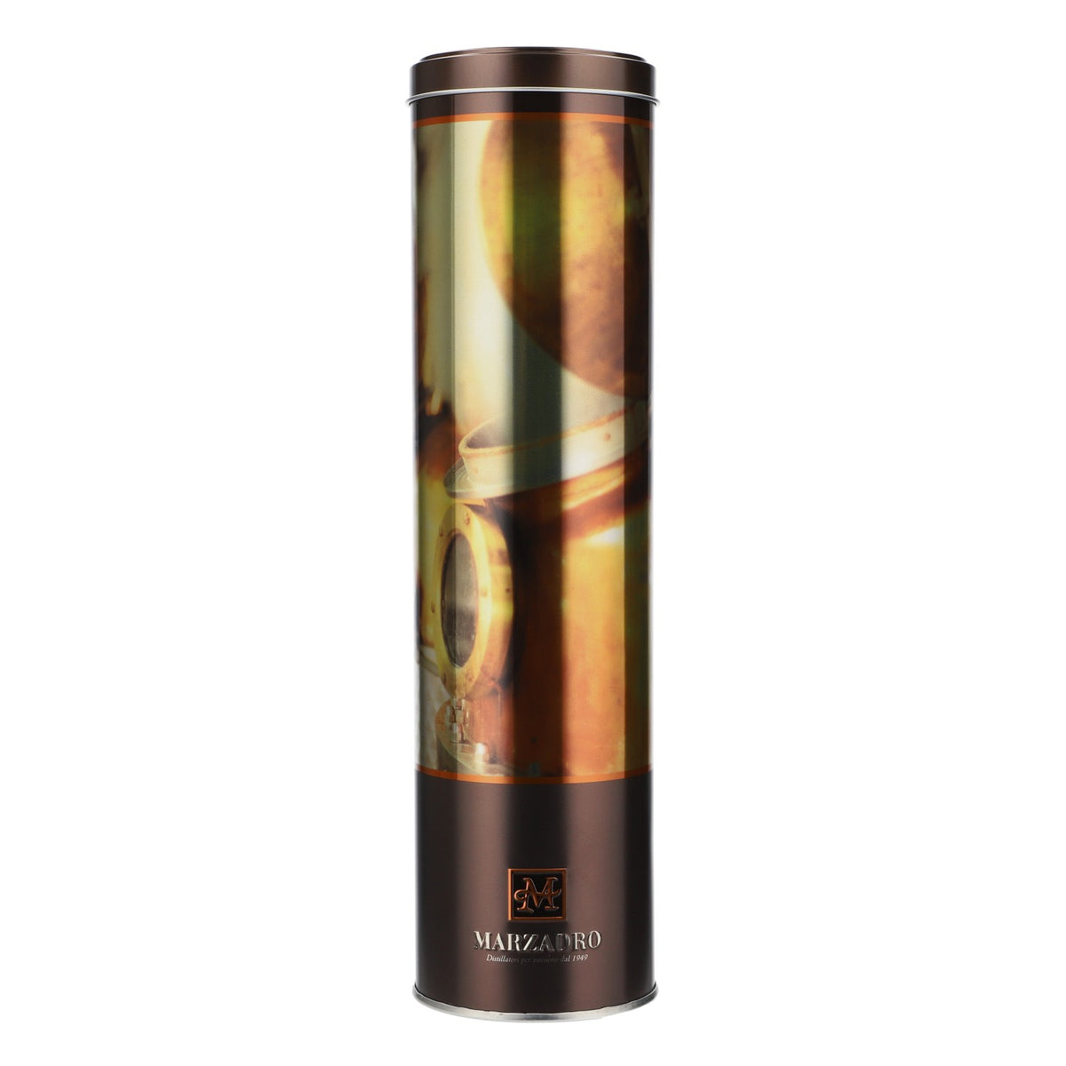 Marzadro Grappa Tin Can Bottle Packaging Gold Gift Packaging