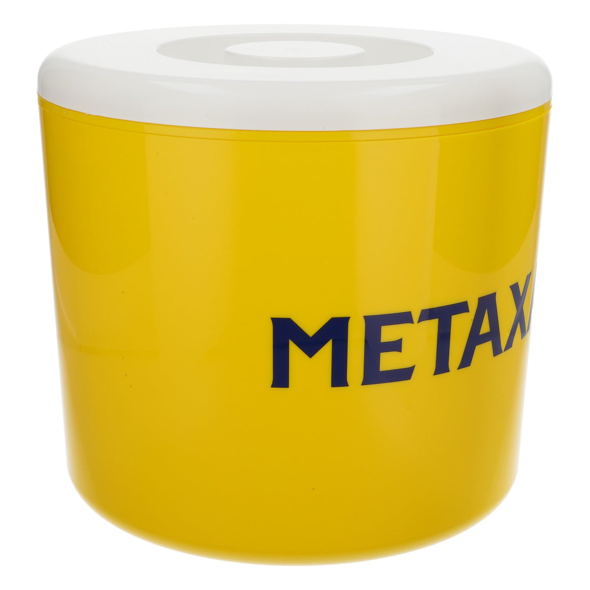 Metaxa Cognac ice cube tray in yellow/white design, three-piece set – View 2