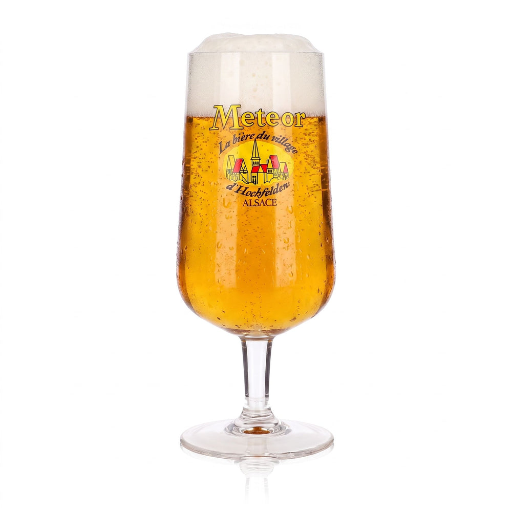 Meteor Beer Glass, 0.4 L, Goblet, "La bière du village"