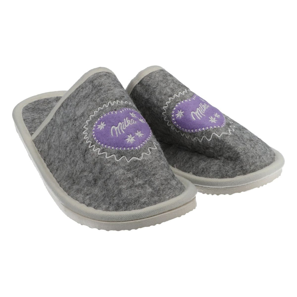 Milka slippers, house shoes, slipper socks, felt merchandise, chocolate