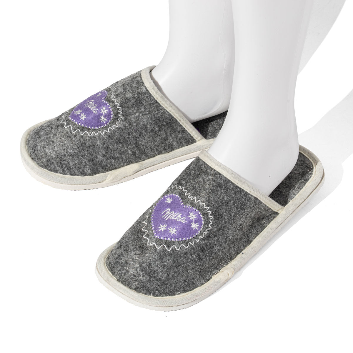 Milka Chocolate Felt Slippers Guest Slippers 39-41
