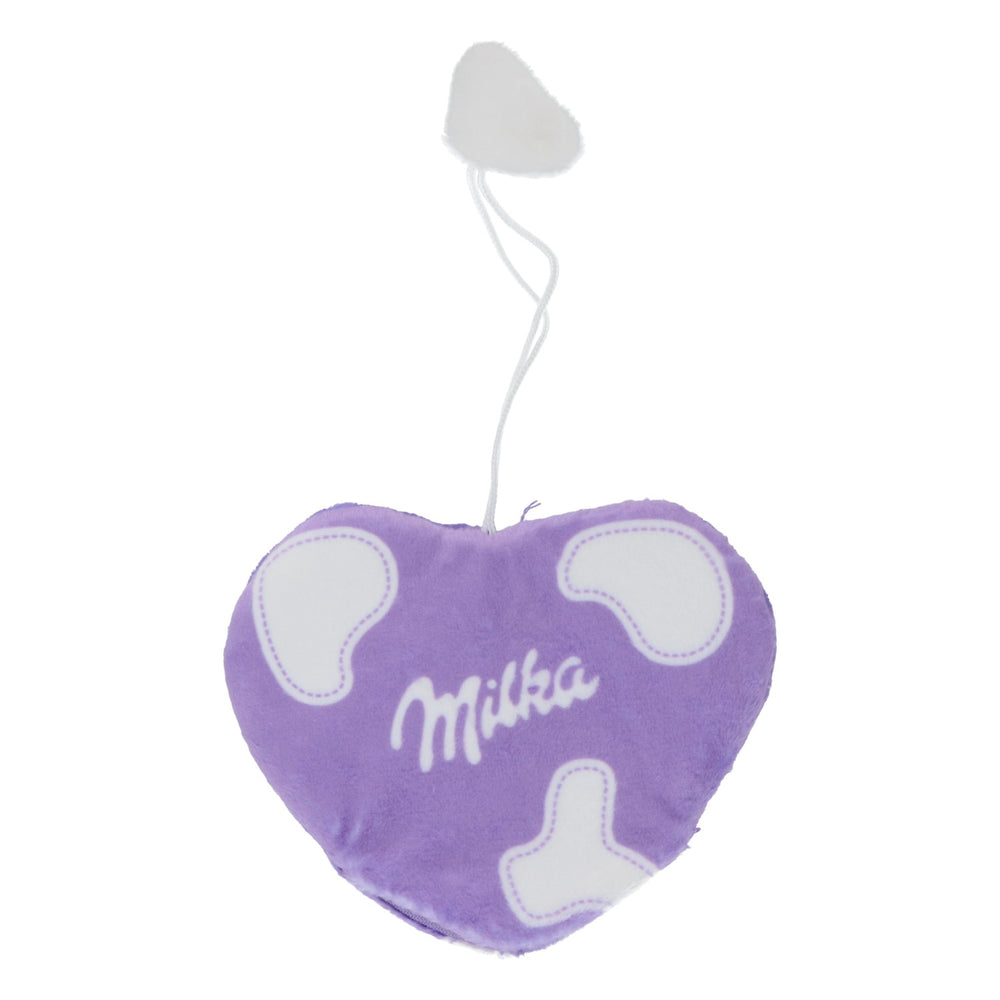 Milka Chocolate Keyring Heart Fabric Purple