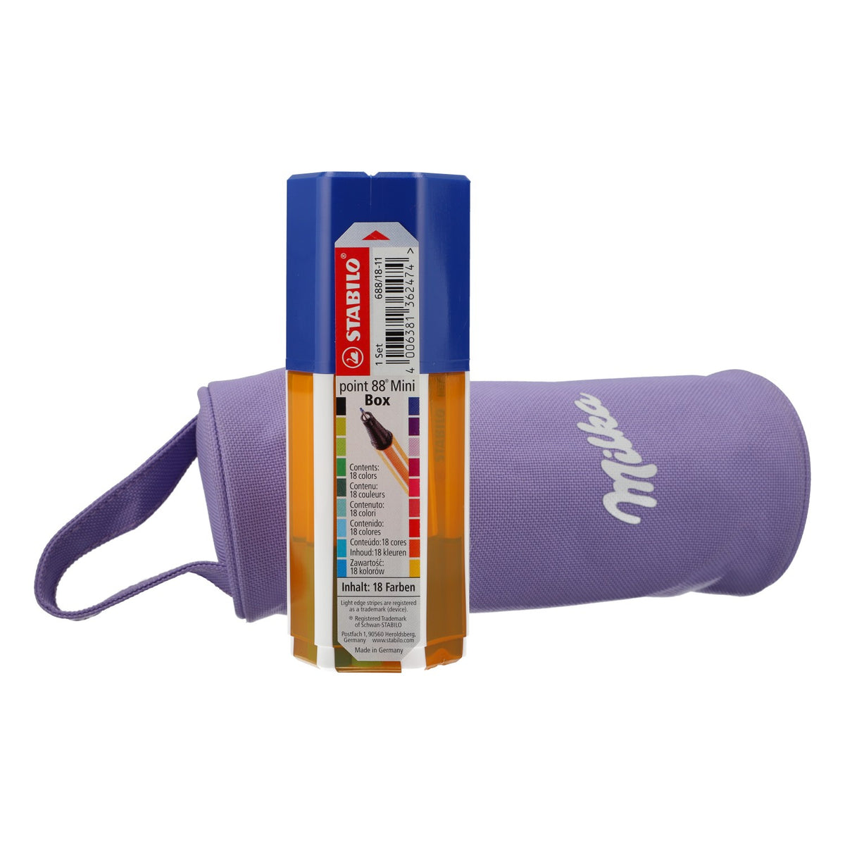 Milka Chocolate Stabilo Point Pencil Case 88 Mini Pens 18 Colors – View 4