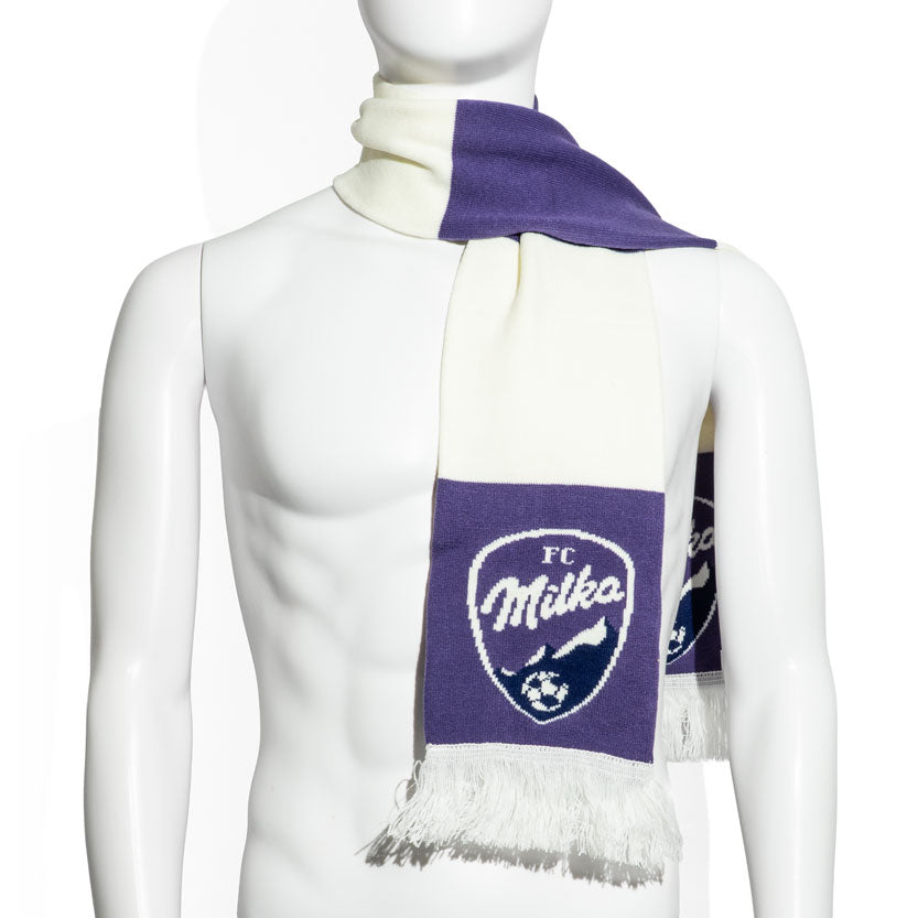 Milka Chocolate Wool Scarf / Fan Scarf Winter Scarf "FC Milka" – View 2