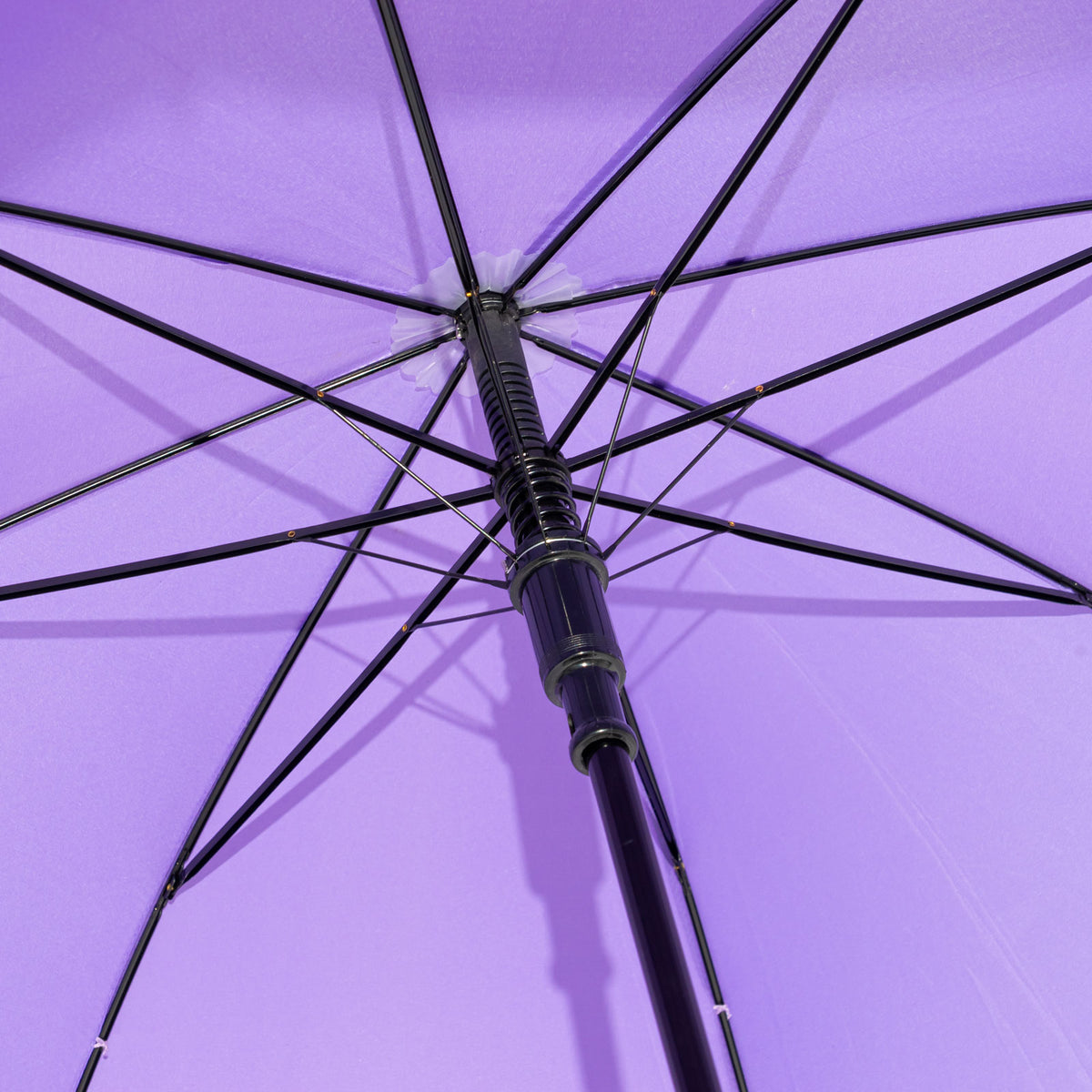 Milka Candy Round-Handle Glass Umbrella, 104 cm Span, Purple Polyester – View 4