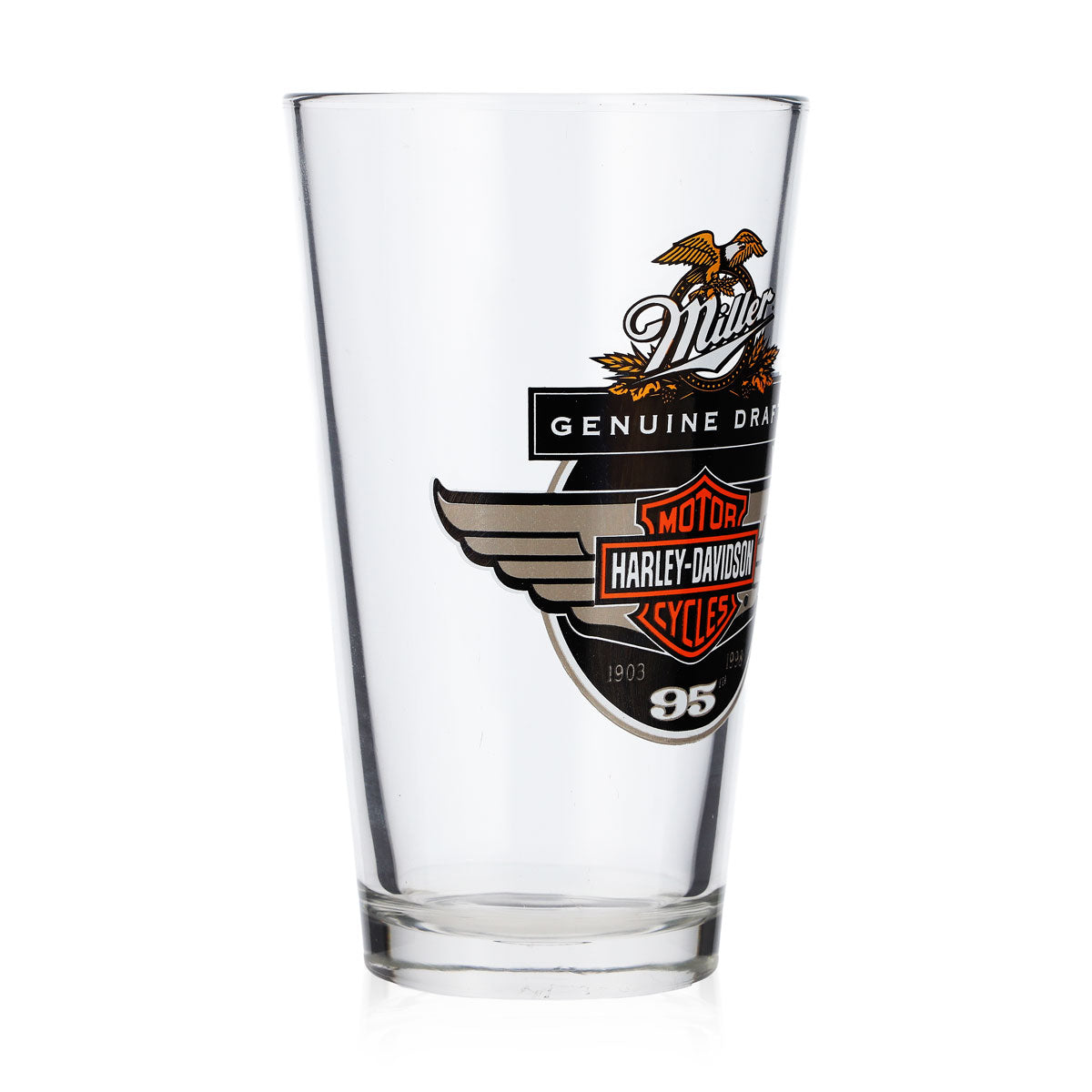 Miller Beer Glass Tumbler 0.45 L Harley Davidson Whiskey Glass Old Fashioned – View 2